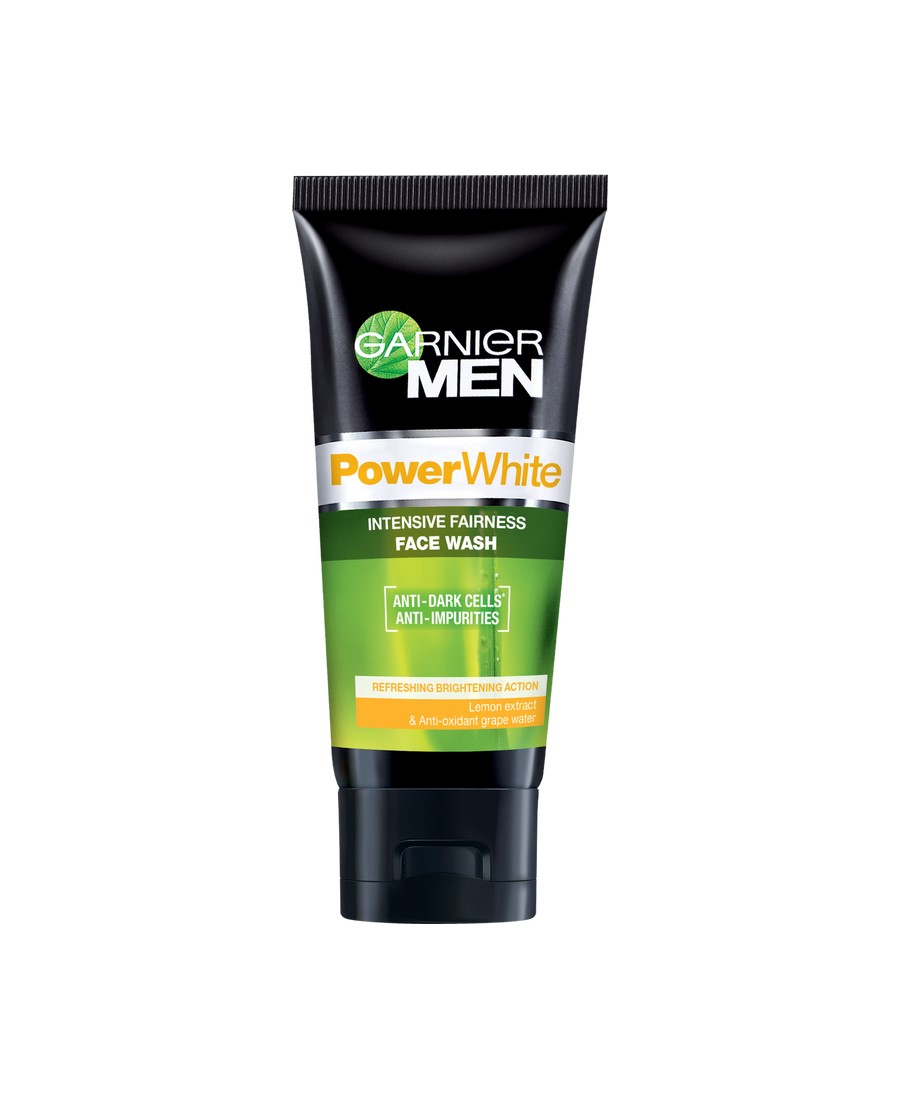 GARNIER MEN POWERWHITE DOUBLE ACTION FACE WASH 50ML