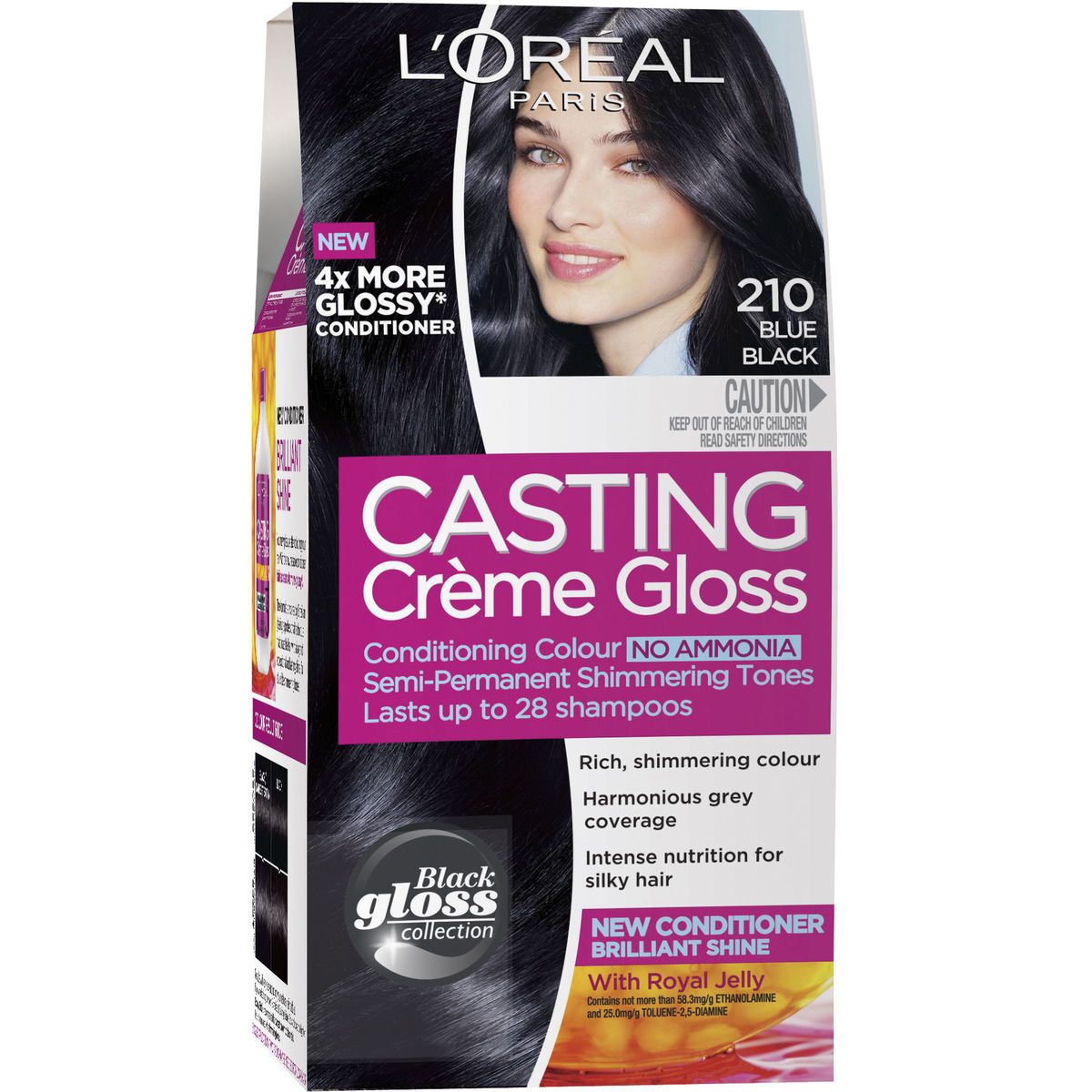 Краска лореаль черный. Casting Creme Gloss 210. Кастинг крем Глосс иссиня черный. Casting Loreal иссиня-черный. Черный 210 лореаль.