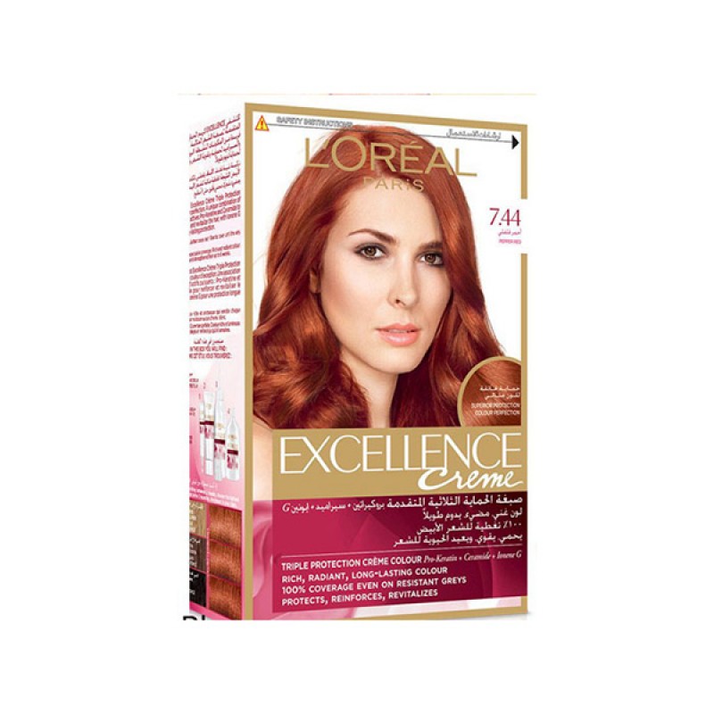 Loreal Hair Colour (7.44 PEPPER RED)