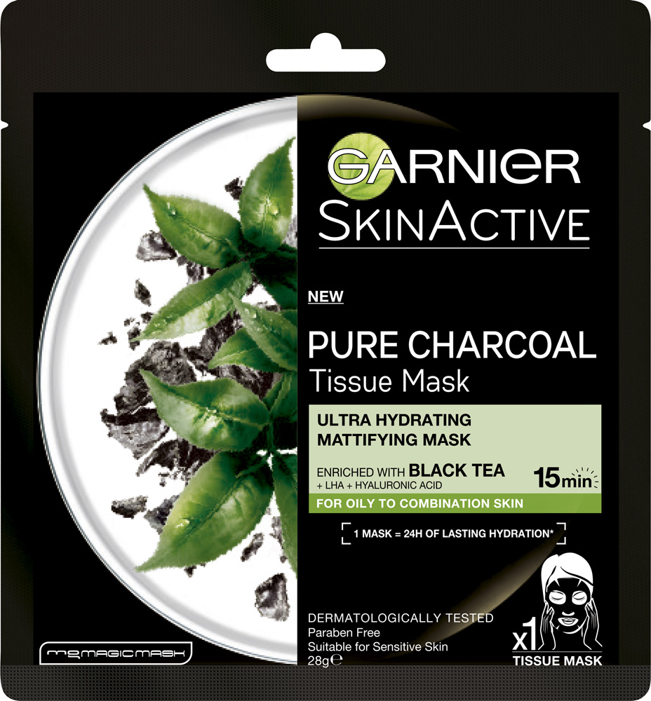 GARNIER ACTIVE PURE CHARCOAL MASK (BLACK TEA)